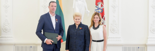 Przedsiębiorca Evaldas Masevičius odznaczony medalem "Za zasługi dla Litwy"