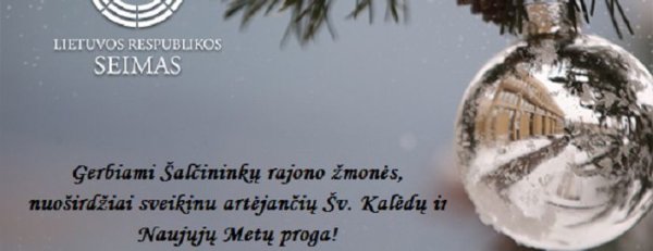 LR Seimo nario L. Talmonto sveikinimas