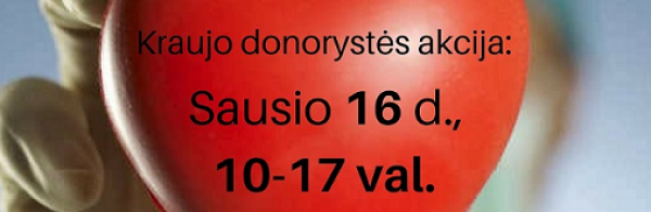 Kvietimas dalyvauti kraujo donorystės akcijoje