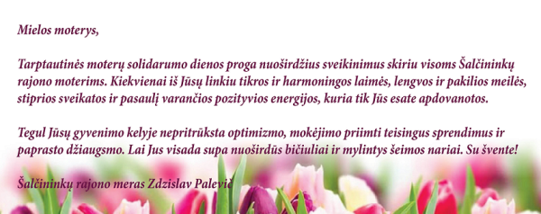 Meras Zdzislav Palevič sveikina kovo 8-osios proga
