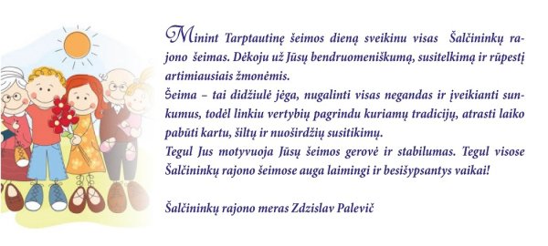 Sveikinimas Šeimos dienos proga