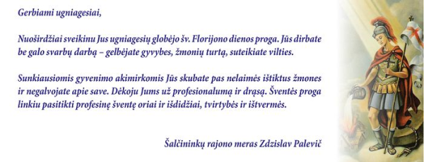 Meras sveikina ugniagesius