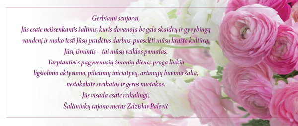 Sveikinimai senjorams!