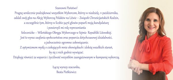 Podziękowanie Wyborcom