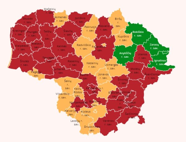 Šalčininkų rajonas – raudonojoje zonoje