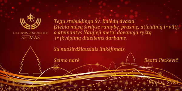 LR Seimo narės sveikinimas 