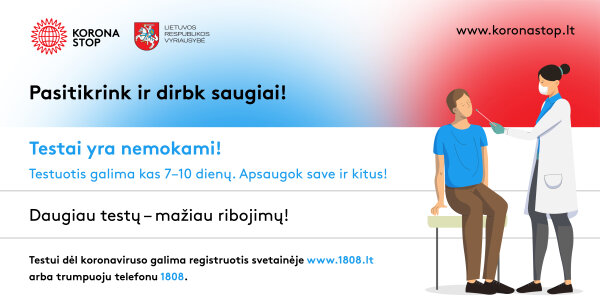 Pasitikrinkite ir dirbkite saugiai