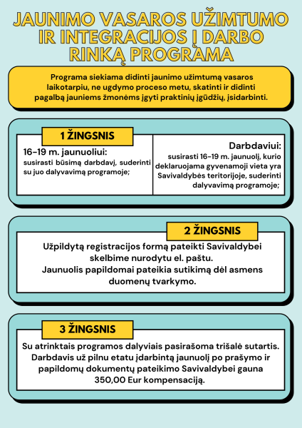 Jaunimo vasaros užimtumo ir integracijos į darbo rinką programa