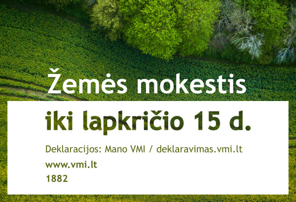 Žemės mokestis paskaičiuotas 8 tūkst. žemės savininkų