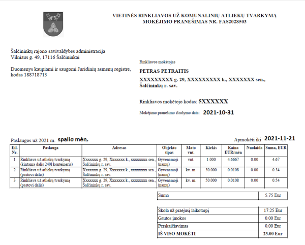 Gyventojai kviečiami pasitikrinti, ar nėra skolingi už atliekų tvarkymą
