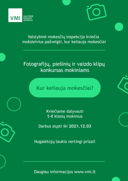 VMI kviečia moksleivius pažvelgti, kur keliauja mokesčiai