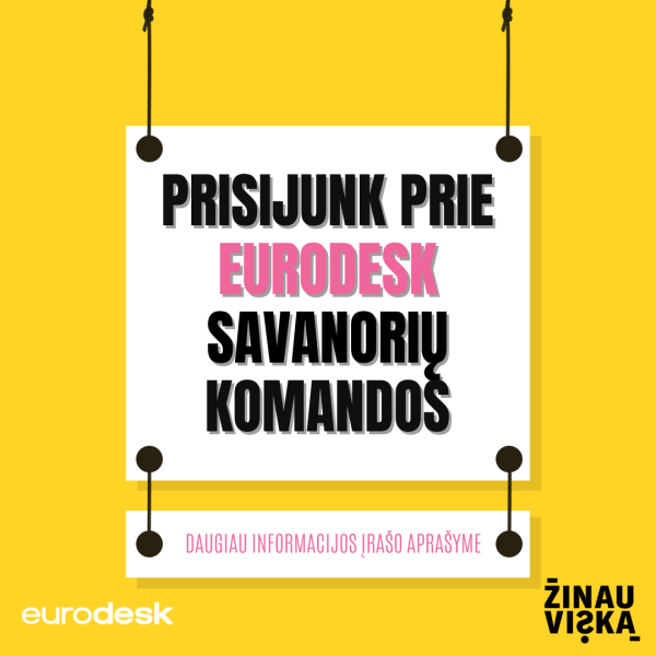 Kviečiame prisijungti prie Eurodesk savanorių komandos 