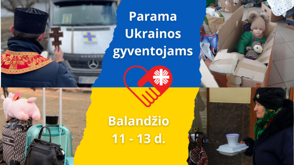 Caritas antrą kartą skelbia paramos rinkimo akciją Ukrainos žmonėms 