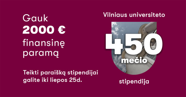 Galimybė Vilniaus universitete gauti specialias stipendijas