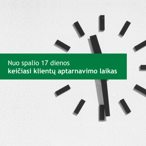 Nuo spalio 17 d. keičiasi VMI klientų aptarnavimo padalinių darbo laikas