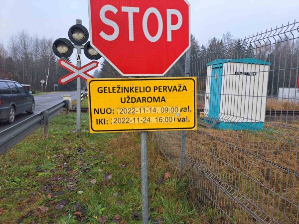 Remont przejazdu kolejowego w Tartoku