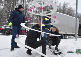 Aleja choinkowa rozświetliła Soleczniki