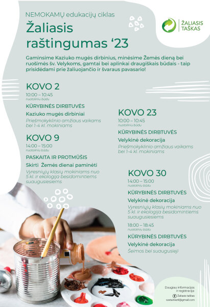 Nemokamos nuotolinės edukacijos „Žaliasis raštingumas“
