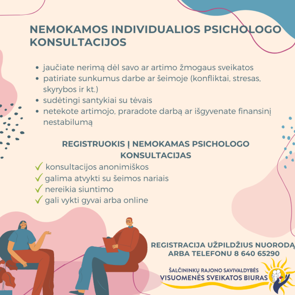 Nemokamos psichologo konsultacijos