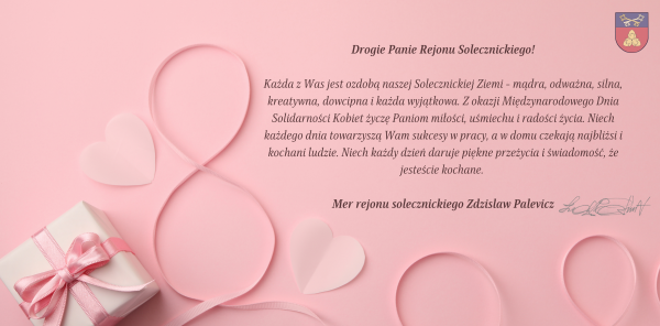Życzenia mera rejonu z okazji Dnia Kobiet