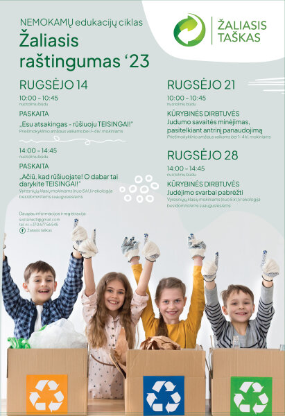 Nemokamos aplinkosauginės edukacijos