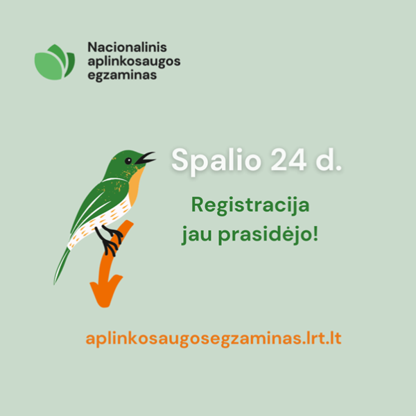 Kviečiame dalyvauti Nacionaliniame aplinkosaugos egzamine