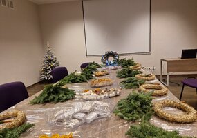 Advento vainiko pynimo kūrybinės dirbtuvės