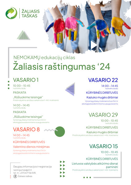 Nuotolinių edukacijų ciklo „Žaliasis raštingumas“