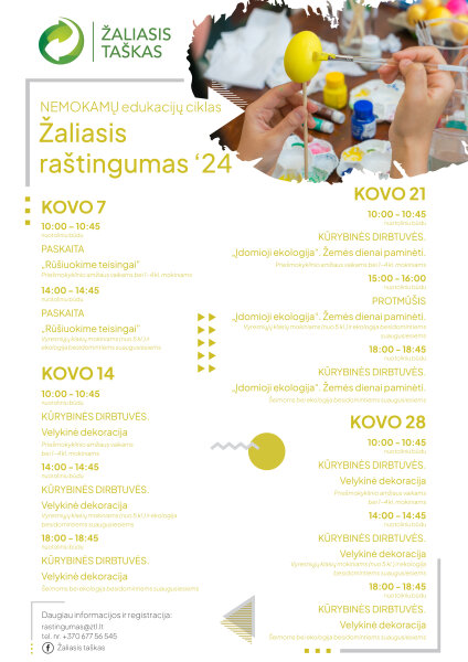 Nemokamos nuotolinės edukacijos „Žaliasis raštingumas“
