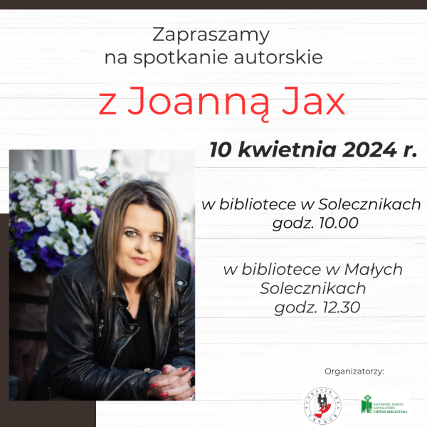 Spotkanie autorskie z Joanną Jax