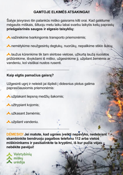Dalyje šalies pasiekta aukščiausia gaisringumo klasė