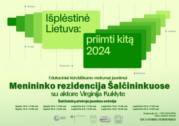 Menininko rezidencija Šalčininkuose su aktore Virginija Kuklyte