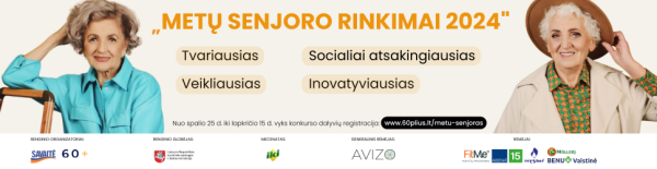 „Metų senjorų rinkimai 2024“ kviečia į senatvę žvelgti pozityviai