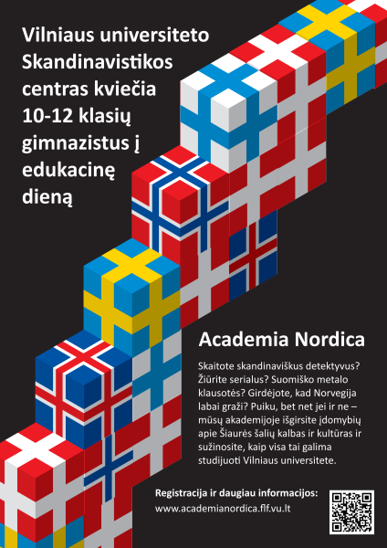 VU Skandinavistikos centras kviečia 10-12 klasių gimnazistus į edukacinę dieną
