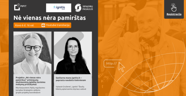 Projektas „Nė vienas nėra pamirštas“  ir vėl kviečia į nuotolinę paskaitą