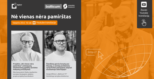 Nuotolinė projekto „Nė vienas nėra pamirštas" paskaita. 