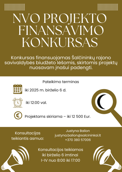 Skelbiamas konkursas NVO projektams kofinansuoti