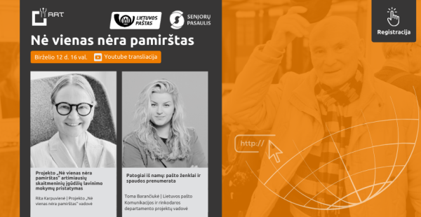 Projektas „Nė vienas nėra pamirštas“ ir vėl kviečia į nuotolinę paskaitą