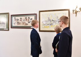 Prezidento Komorowskio vizitas ir Janickio piešiniai Šalčininkuose