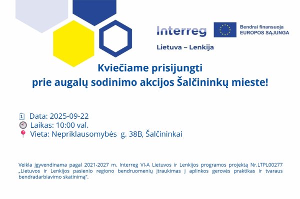 Kvietimas į augalų sodinimo akciją