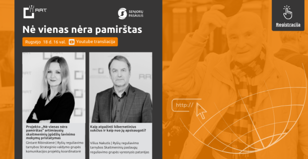 Projektas „Nė vienas nėra pamirštas“  ir vėl kviečia į nuotolinę paskaitą