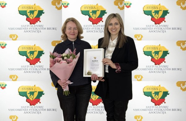 Visuomenės sveikatos biuro specialistė Ivona Žemaitienė įvertinta „Metų specialisto“ apdovanojimu