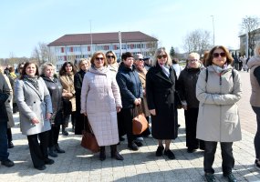 Šalčininkuose pakeltos Lietuvos ir NATO vėliavos