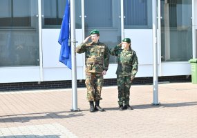 Šalčininkuose pakeltos Lietuvos ir NATO vėliavos