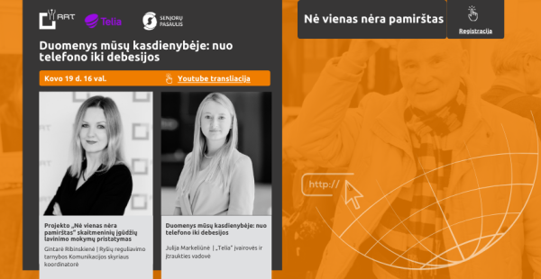 Projektas „Nė vienas nėra pamirštas“  ir vėl kviečia į nuotolinę paskaitą