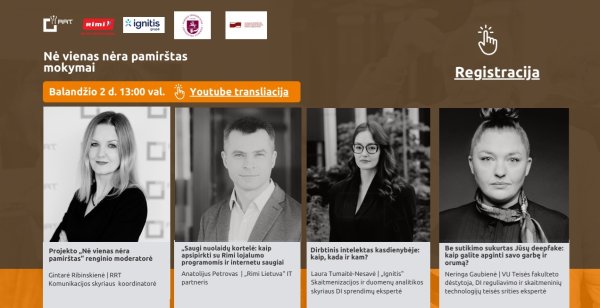 Projektas „Nė vienas nėra pamirštas“ kviečia klausytis skaitmeninius įgūdžius lavinančių paskaitų