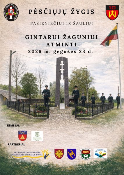 Pėsčiųjų žygis pasieniečiui ir šauliui Gintarui Žaguniui atminti