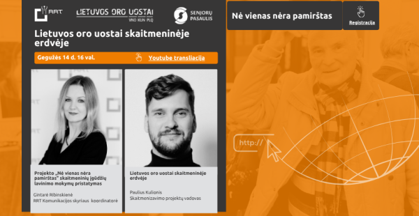Projekto „Nė vienas nėra pamirštas“  kviečia į nuotolinę paskaitą