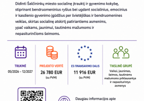 Projekto „Stipri šeima – stipri bendruomenė: švietėjiškų veiklų ciklas“ atidarymo renginys