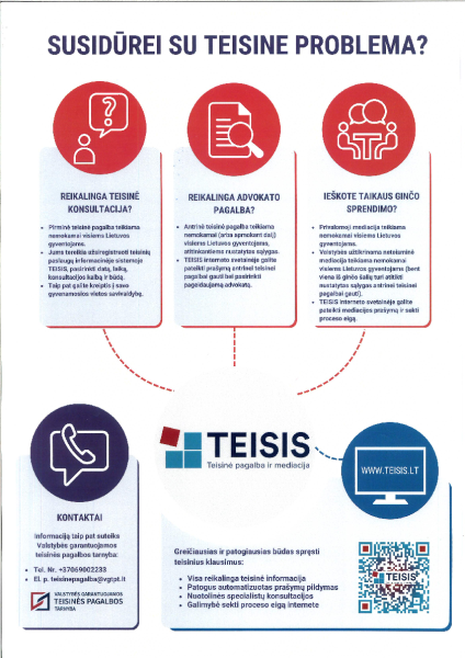 Informacija apie pirminę teisinę pagalbą